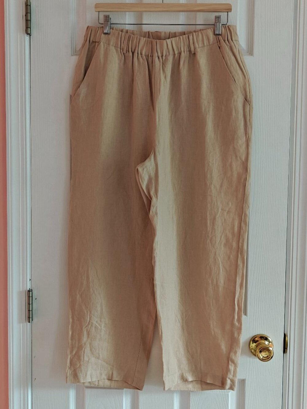 QUINCE 100% European Linen Pants Beige Size Large